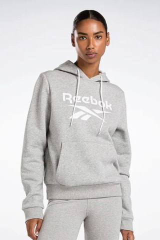 Sudadera polar con capucha Big logo - Gris jaspeado