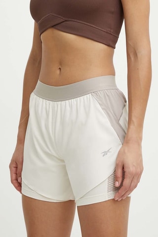 Short de running 2 en 1 de tiro alto - Crudo