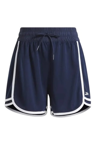 Short de entrenamiento tiro alto - Azul marino y blanco