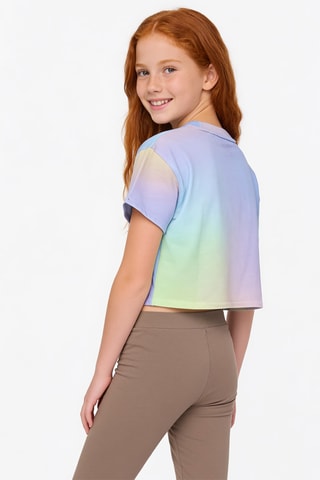 Camiseta dip-dye - Azul claro
