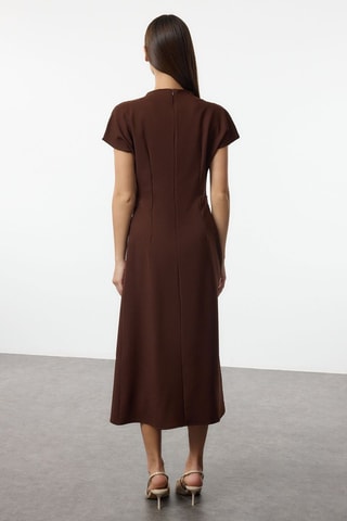 Robe midi - Marron