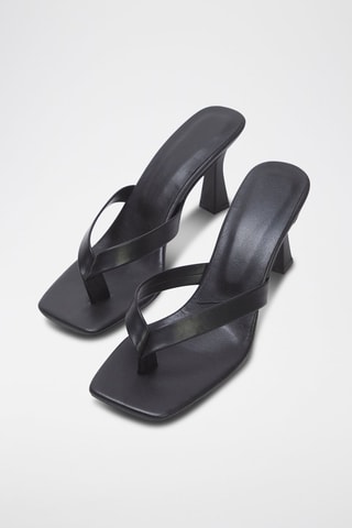 Tongs à talons - Noir