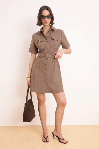 Robe chemise - Marron