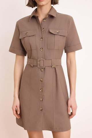 Robe chemise - Marron