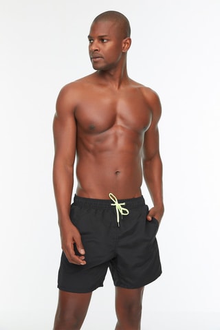 Short de bain Noir - Noir et vert