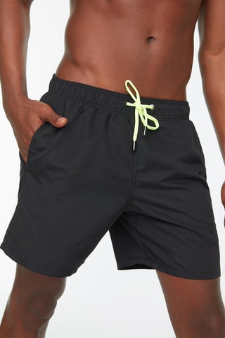 Short de bain Noir - Noir et vert