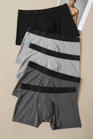 5 boxers - Noir et gris