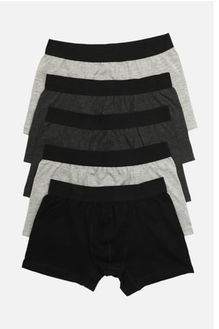 5 boxers - Noir et gris