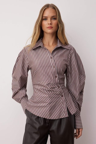 Chemisier slim - Marron