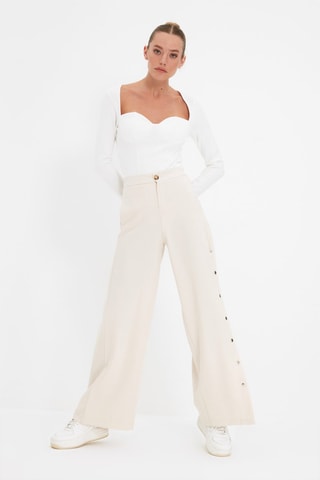 Pantalon wide legs - Beige
