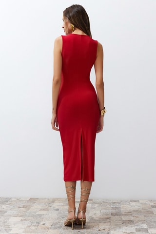 Robe fourreau - Rouge