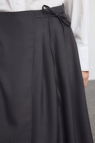 Jupe longue taille haute - Gris