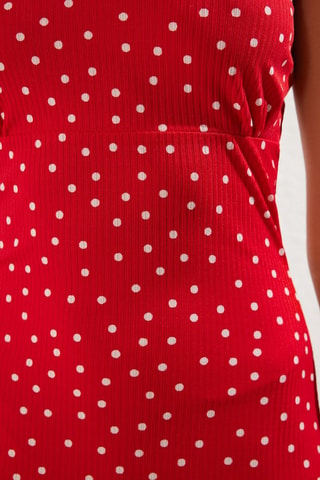 Robe longue - Blanc et rouge