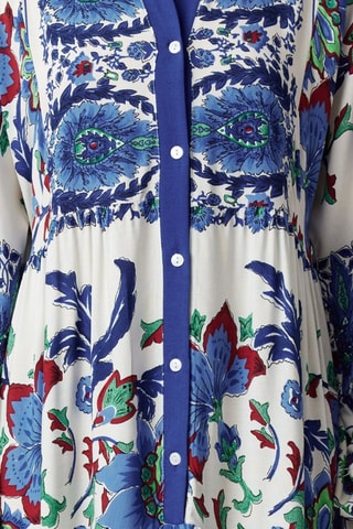 Robe longue - Blanc et bleu