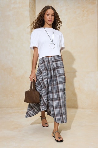 Jupe midi - Marron