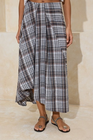 Jupe midi - Marron
