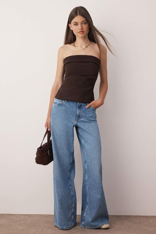 Top bustier - Marron