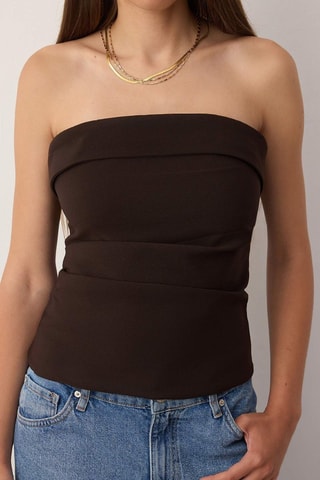 Top bustier - Marron