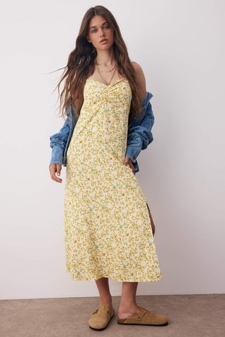 Robe midi - Jaune