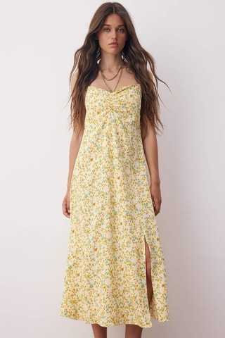 Robe midi - Jaune