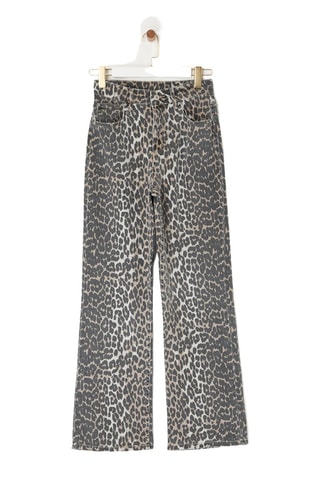 Jean taille haute droit - Beige, gris et noir