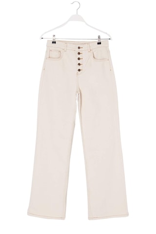 Jean straight taille haute - Blanc