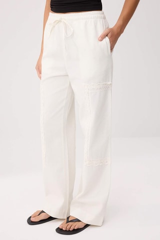 Pantalon wide legs - Blanc