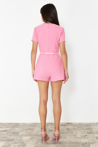 Combishort trompe-l'œil - Rose