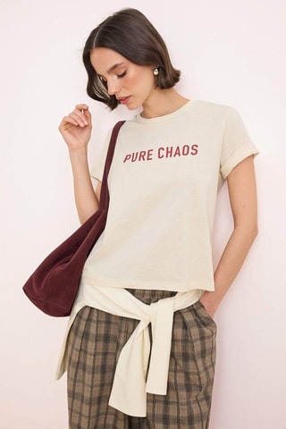 T-shirt regular - Beige