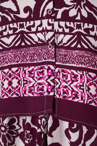 Chemisier et pantalon - Blanc, rouge et rose