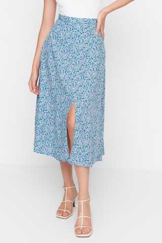 Jupe midi - Bleu