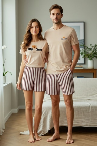 Pyjama - Blanc et marron