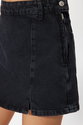 Jupe-short en jean - Noir