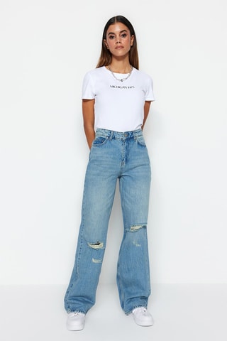 Jean wide legs - Bleu