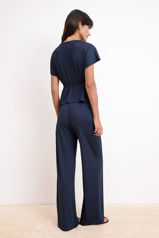 Top et pantalon taille haute - Bleu