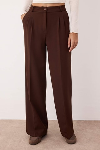 Pantalon droit - Marron