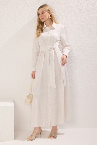 Robe chemise - Beige