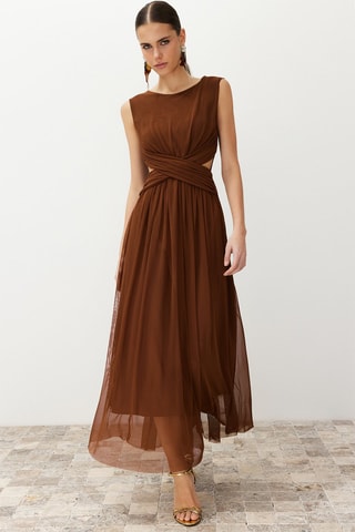 Robe longue - Marron