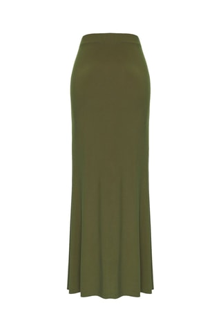 Jupe drapée taille haute - Vert