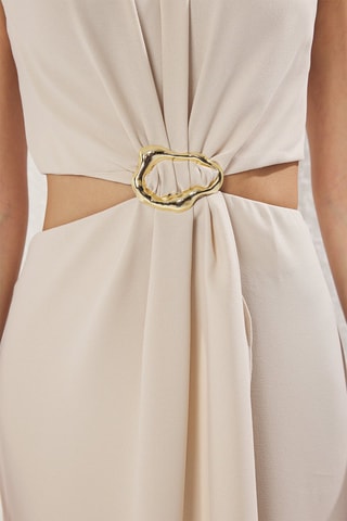 Robe midi - Beige