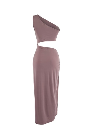 Robe asymétrique de plage - Taupe
