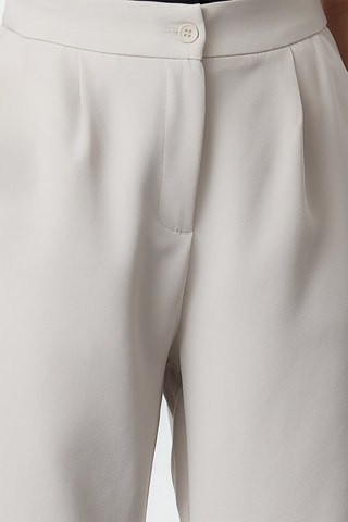 Pantalon wide legs taille haute - Beige
