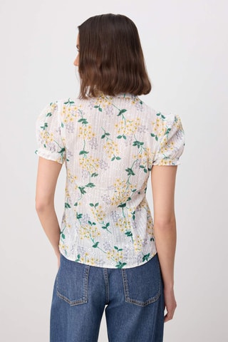 Chemisier en broderie anglaise - Blanc et multicolore