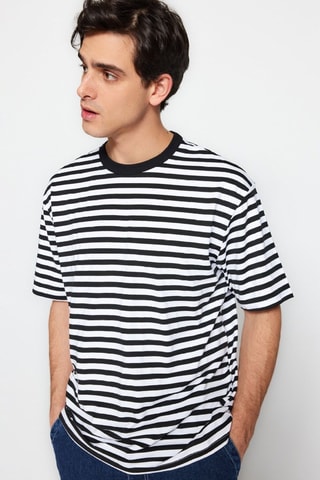 T-shirt oversize - Blanc et noir