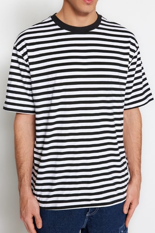 T-shirt oversize - Blanc et noir
