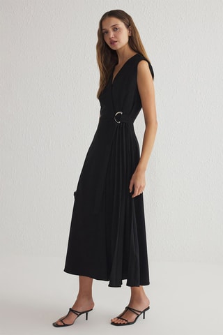 Robe portefeuille - Noir