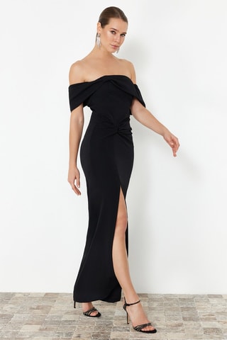 Robe longue regular - Noir