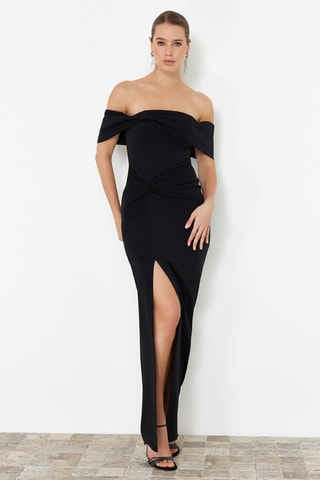 Robe longue regular - Noir