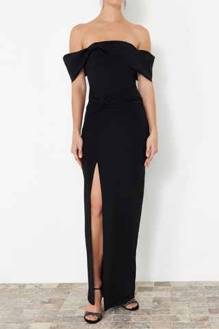 Robe longue regular - Noir
