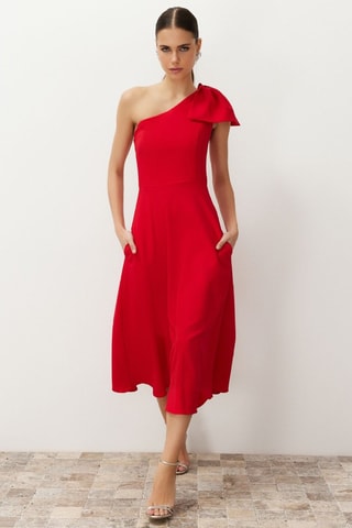 Robe asymétrique - Rouge